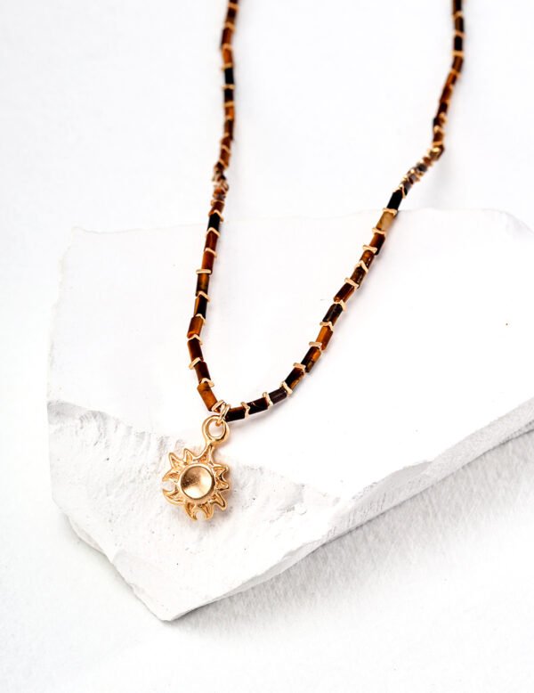Sterling silver tiger eye necklace