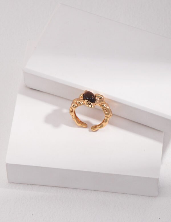 Tiger's eye stone sterling silver ring