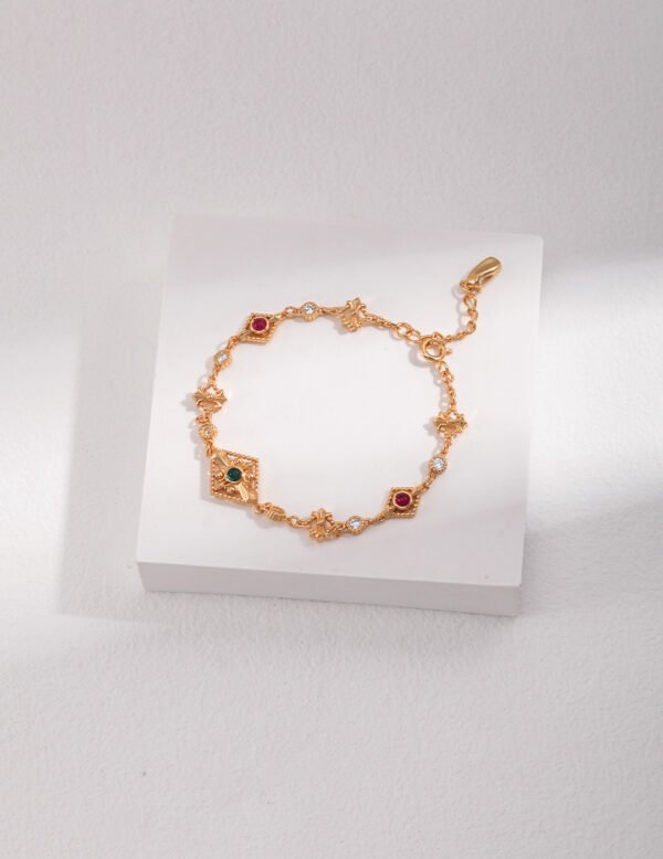Exotic Middle Eastern sterling silver bracelet